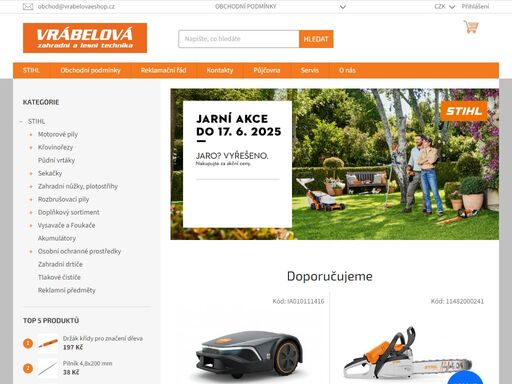 zabýváme se prodejem a servisem zahradní a stavební techniky značek stihl, husqvarna, hecht, metabo, makita
