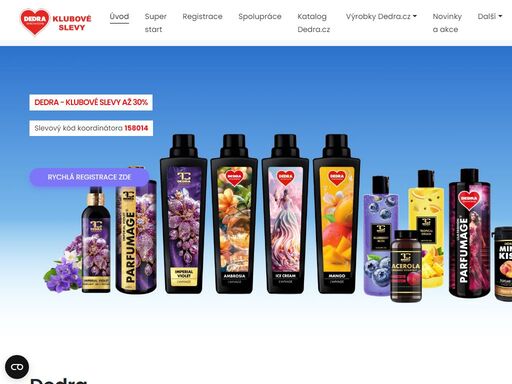 klubové slevy dedra pro každého. slevový kód koordinátora 158014. nakupujte na oficiálním e-shopu dedra.cz se slevou. katalog dedra zdarma, možnost spolupráce a dárky pro nové zákazníky dedry.
