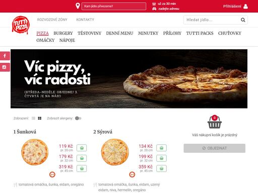 pizza - pizza, menu, rozvoz jídla