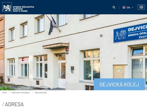dejvická kolejdejvická kolej se nachází v praze – dejvicích, přímo v univerzitním kampusu v dejvicích, vedle sinkulovy koleje. nové dejvice byly jako celá čtvrť i s jejím centrem, vítězným náměstím, postavena najednou podle moderního urbanistického plánu architekta antonína engela.