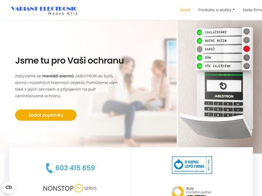 nový alarm jablotron vám pomůžeme připojit na pult centralizované ochrany.