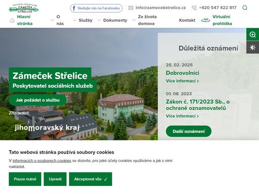 zámeček střelice je příspěvková organizace zřízená jihomoravským krajem. poskytujeme pobytové sociální služby osobám se zdravotním postižením. cílovou skupinou jsou osoby s vrozeným mentálním postižením, nebo kombinovaným postižením.