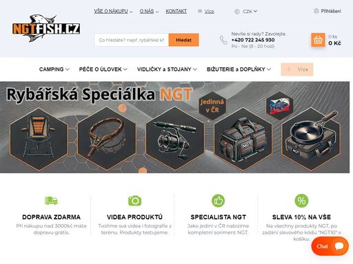 specialista na prodej rybářských potřeb a vybavení nejen značky ngt. nejširší nabídka v české i slovenské republice. ihned po registraci sleva 5%.