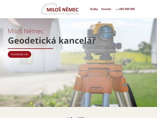 nabízíme služby v českém brodě i širokém okolí. naší náplní jsou práce v katastru nemovitostí, vyhotovování geometrických plánů, vytyčení hranic pozemku, vytyčení umístění stavby do pozemku, a zaměření skutečného stavu polohopisu a výškopisu. zdarma naceníme daný úkol.