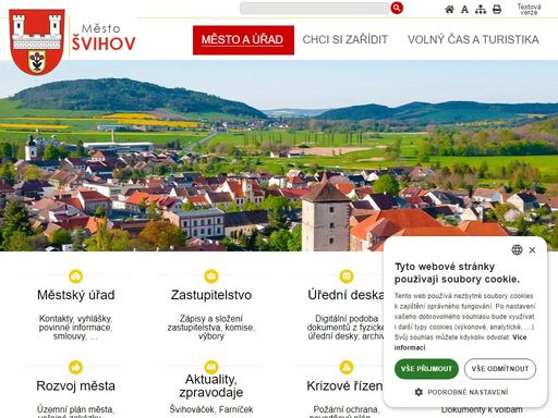 informace pro občany i podnikatele, úřední deska, registr oznámení,...