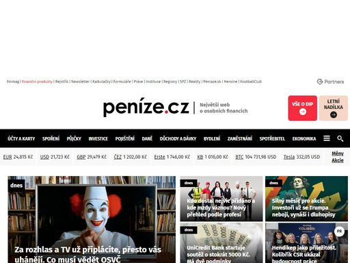 největší web o financích na českém internetu. zpravodajství, rady a tipy, kalkulačky, recenze finančních produktů. komplexní finanční servis on-line.