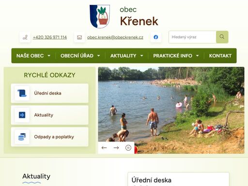 oficiální stránky obce křenek