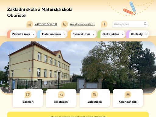 základní škola a mateřská škola obořiště, okres příbram