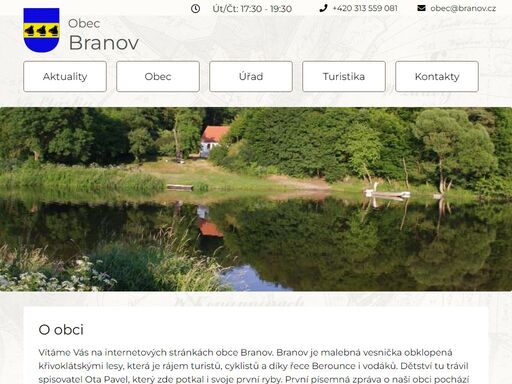 oficiální stránky obce branov