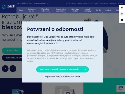vybavení zubních ordinací. produkty značek jako kavo, dexis, leica, orascoptic. ordinace na klíč ? servis po celé čr ? 30 let zkušeností ? showroom  ?