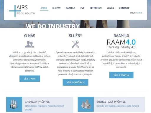 airs, s.r.o. / komplexní dodávky malých a středních průmyslových celků, inženýring, řídicí systémy a optimalizace průmyslových procesů