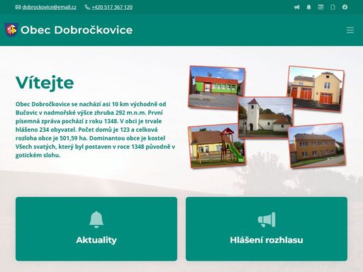 obec dobročkovice - webové stránky obce