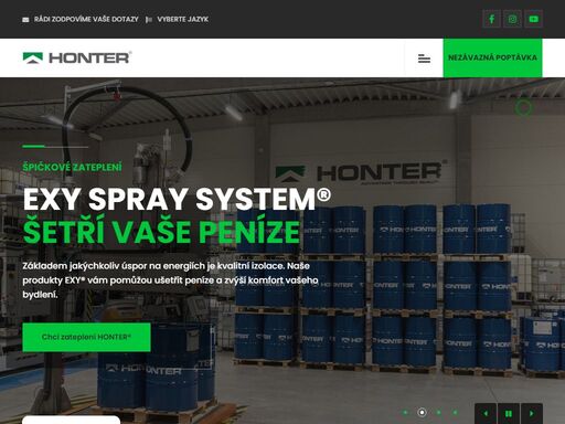 stříkaná izolace exy® je naše registrovaná značka. zateplení a výrobě pur izolací se věnujeme více než 20 let na dvou kontinentech.