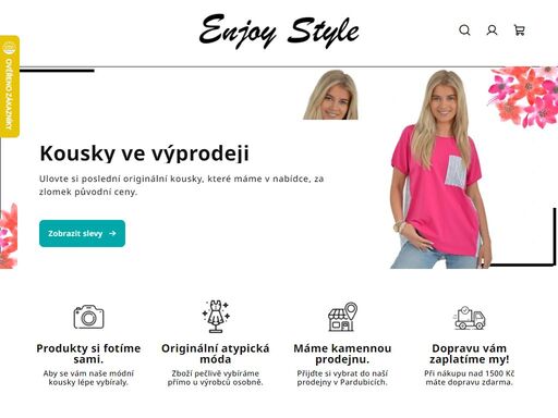 originální pohodlná móda. enjoystyle.cz - vaše módní inspirace pro všechny příležitosti a spolehlivý online obchod s trendy kousky, ve kterých se budete cítit naprosto pohodlně a atypickým designem navíc zaujmete své okolí. najděte svůj osobitý styl a získejte všechno, co potřebujete pro svůj outfit na jednom místě.…