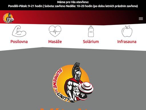kompletně vybavená – posilovna | solárko | infrasauna | vše v jednom se zdravým barem. navštivte nás v rosicích u brna.