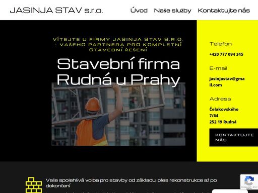 stavební firma rudná jasinja stav je vaše spolehlivá volba pro stavby od základu až po dokončení stavby. nabízíme také rekonstrukce.