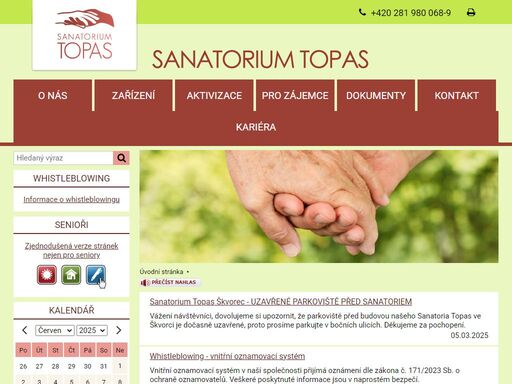 oficiální stránky sanatoria topas