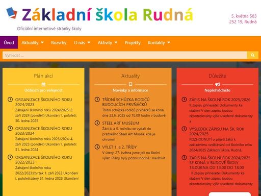 základní škola rudná je zaměřena na vzdělávání žáků prvního stupně a žáků se speciálními vzdělávacími potřebami.