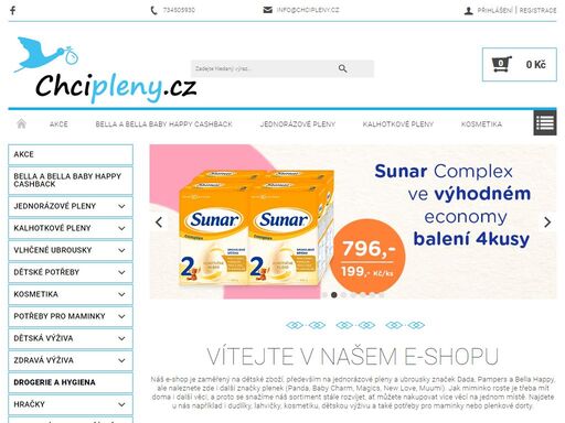 e-shop zaměřený na prodej dětského zboží (pleny, pantsy, ubrousky, lahvičky, dudlíky, dětská výživa, plenkové dorty,....). nabízíme pleny značek dada, pampers, bella happy, baby charm, panda, new love, magics, helen harper.
