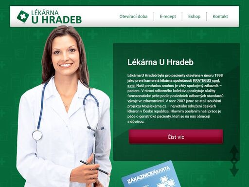 kamenná lékárna hlučín mírové náměstí, prodej léku, léčiv, léky na předpis, zákaznícká karta lékárnauhradeb.cz