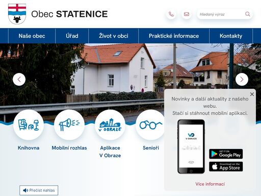 oficiální stránky obce statenice