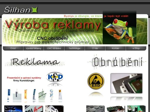 šilhan martin | výroba reklamy, gravírování, frézování, světelná reklama, kladno, praha, piktogramy, štítky, cedule