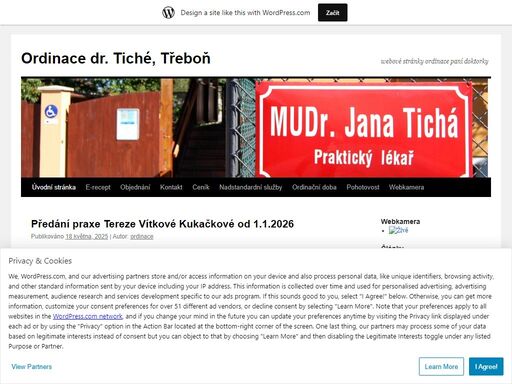 webové stránky ordinace paní doktorky