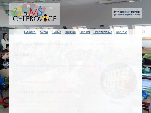 official web pages of elementary school in chlebovice