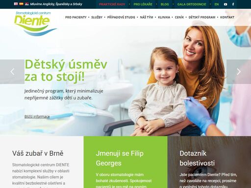 stomatologické centrum diente nabízí komplexní služby v oblasti stomatologie. našim cílem je kvalitní bezbolestné ošetření a osobní přístup.