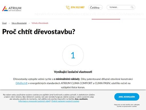 již 30 let stavíme nízkoenergetické moderní dřevostavby na klíč. na konstrukci domu garantujeme záruku 30 let. atrium, to je sázka na kvalitu a komfort bydlení.