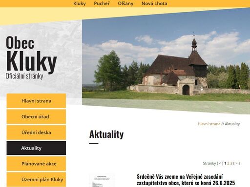 obec kluky leží 6 km západně od čáslavi. první písemný záznam o existenci obce kluky se datuje do r. 1289, ale archeologické nálezy prokazují život lidí nejméně před 7000 lety. v prostoru nynější obce byly vhodné podmínky pro pravěké osídlení. sídliště z mladší doby kamenné bylo umístěno poblíž potoka a v okolí se rozprostíraly lesy. lidé postupně tyto lesy káceli - klučili a od této činnosti vznikl pozdější název naší obce - kluky.