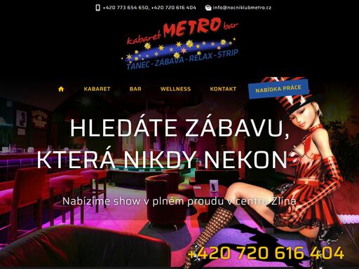 hledáte zábavu, která nikdy nekončí? nabízíme show v plném proudu, taneční vystoupení. navštivte jedinečný klub v samém srdci zlína. vše je doplněno bohatým programem a širokým výběrem nápojů. oslavy, rozlučky se svobodou.