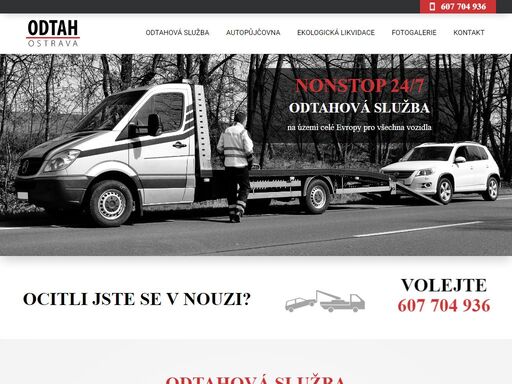 nonstop odtahová služba ostrava · autopůjčovna · ekologická likvidace · tomáš glatz · 607 704 936 · ostrava · karviná · orlová · havířov · území celé evropy