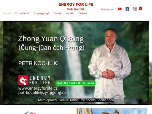 energy for life, petr kochlík - výuka qigongu, kurzy, semináře, pravidelné cvičení, individuální výuka.
