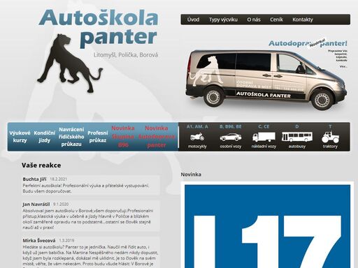 autoškola panter - polička, litomyšl, svitavy, vysoké mýto, ústí nad orlicí, česká třebová a další