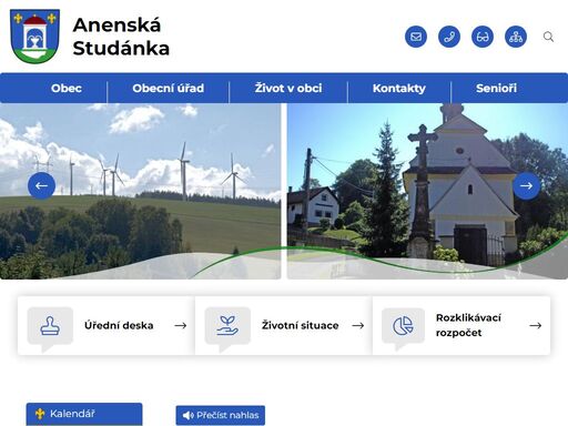 oficiální stránky obce anenská studánka