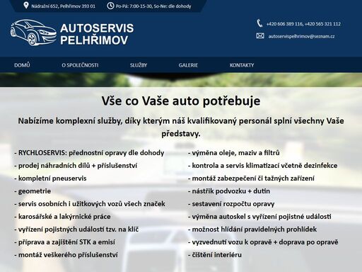 jan daňhel, autoservis pelhřimov. jediný rychloservis v pelhřimově! autoservis pelhřimov - profesionální tým automechaniků se postará o váš vůz! 