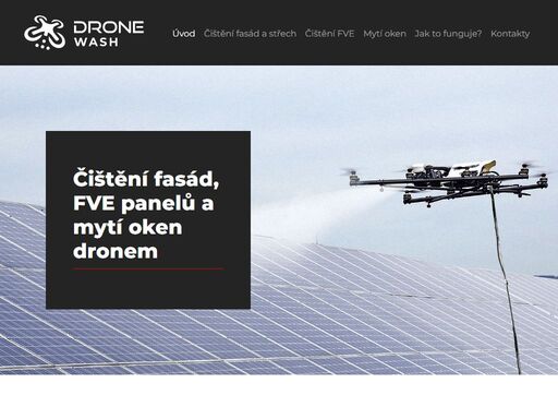čistíme fasády, fve panely a myjeme okna za pomocí dronu. dron dosáhne i tam, kam se s plošinou dostanete obtížně. je šetrný k vašemu trávníku a zahradě. 