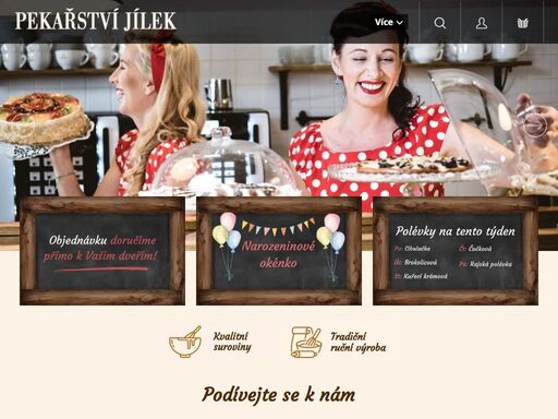 podívejte se k nám. nejsme jen obyčejné pekařství… jsme pekařství zrozené z lásky. snažíme se každému z vás kousek z té naší lásky předat, ať už milým úsměvem našeho personálu nebo pečivem, které se zrodilo z lásky pod rukami našich pekařů. pečeme z těch nejlepších surovin. vše si dostatečně hlídáme a ochutnáváme. na…