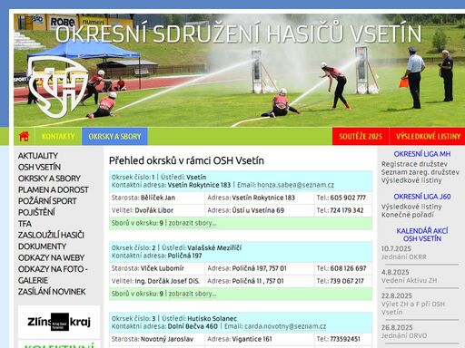 okresní sdružení hasičů vsetín - oficiální informační server