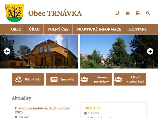 oficiální stránky obce trnávka