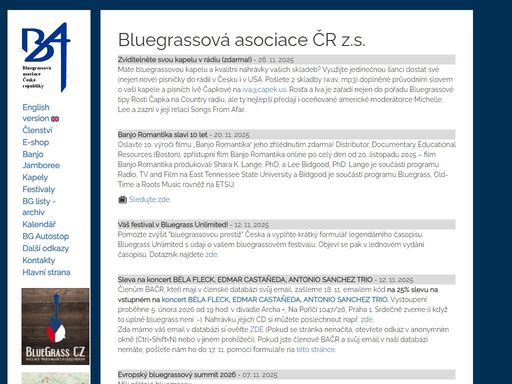 vydává bluegrassové listy, spolupořádá nejstarší evropský bluegrassový festival v evropě banjo jamboree a sdružuje fanoušky bluegrassu