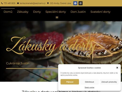 . pečeme podle osvědčených receptů i podle moderních trendů. korpusy jsou sametově nadýchané, krémy lahodné a lehké jako pírko, zdobení originální. naše dorty jsou vždy čerstvé.
používáme tradiční a léty prověřené suroviny - čerstvá vajíčka, máslo, naše šlehačka je pokaždé čerstvě ušlehaná z pravé vysokoprocentní…