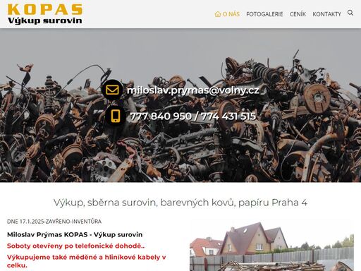 kovošrot,  zpracovávání kovového odpadu praha 4