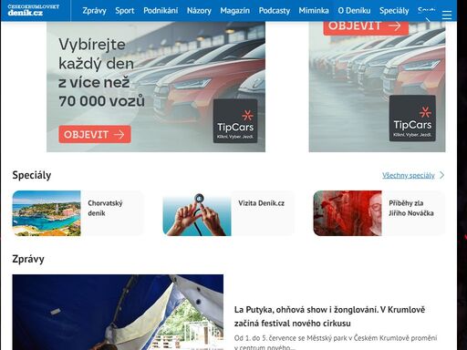 novinky a zprávy z českého krumlova a okolí. nejdůležitější informace a události z jednotlivých obcí, dění v politice, kultuře, sportu i v běžném životě.