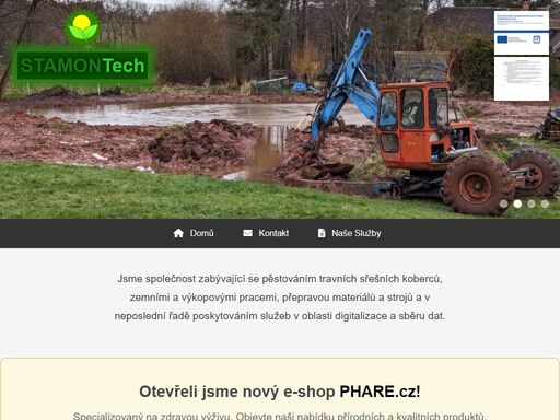 stamontech - zelené střechy, výkopové práce, doprava a digitalizace.