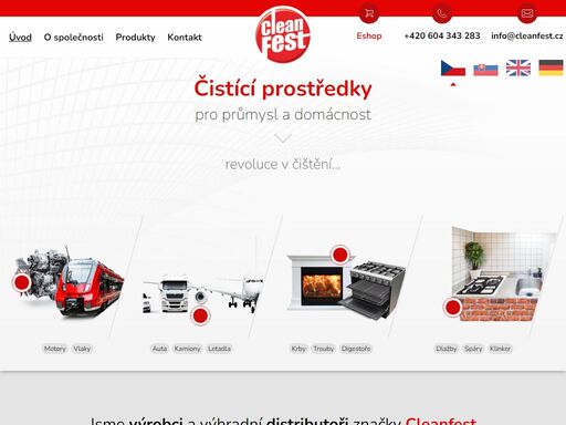 jsme výrobci a výhradní distributoři značky cleanfest. produkty této značky pokrývají většinu potřeb zákazníků na chemické čištění.
