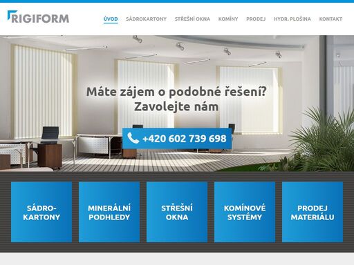 rigiform, s.r.o. - montáž a prodej sádrokartonových konstrukcí. naše společnost již od roku 1996 zajišťuje kompletní servis montáží a prodeje pro suchou výstavbu. naše dlouholetá tradice vám dává jistostu kvalitně odvedené práce.