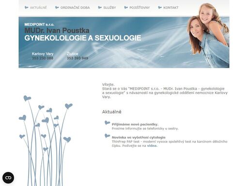 soukromá gynekologická a sexuologická ordinace mudr. ivan poustka, medipoint s.r.o., karlovy vary a žlutice.