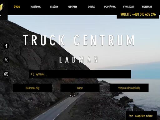 autodoprava truck centrum ladman provozuje bazar nákladních aut, prodej náhradních dílů pro nákladní vozy a jejich výkup, odtahy nákladních vozů, servis, pneuservis.